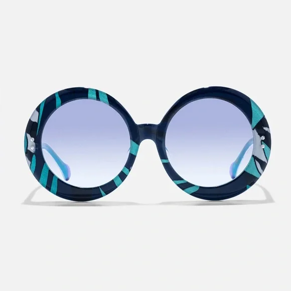 CAMILLA “Editor in Chief” xl oversized oval Vividly Venice marbled sunglasses - Picture 3 of 7